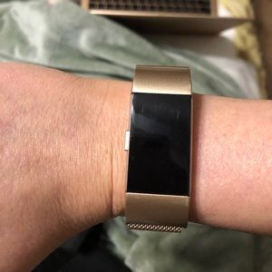 Fitbit charge 2 - device + champagne colored band